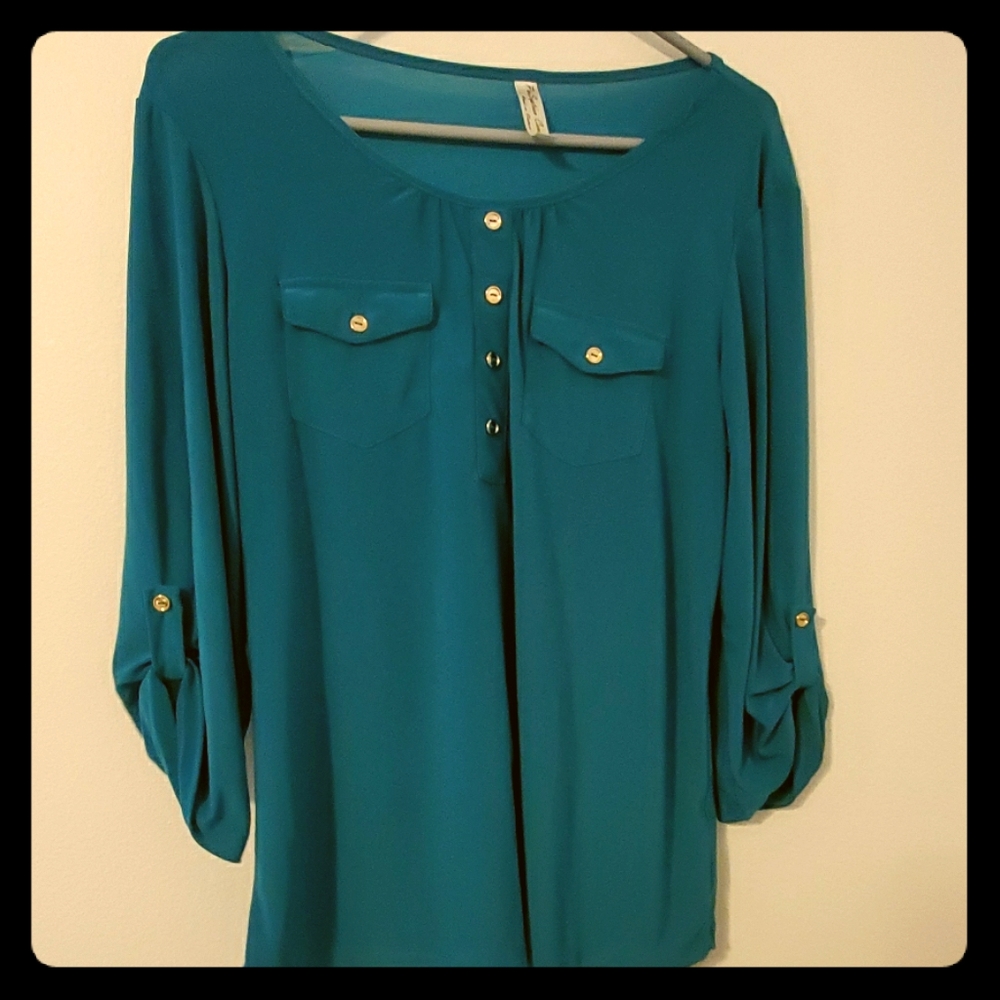Green blouse
